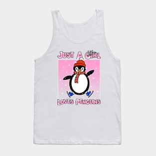 JUST A Girl Who Loves Penguins Tank Top